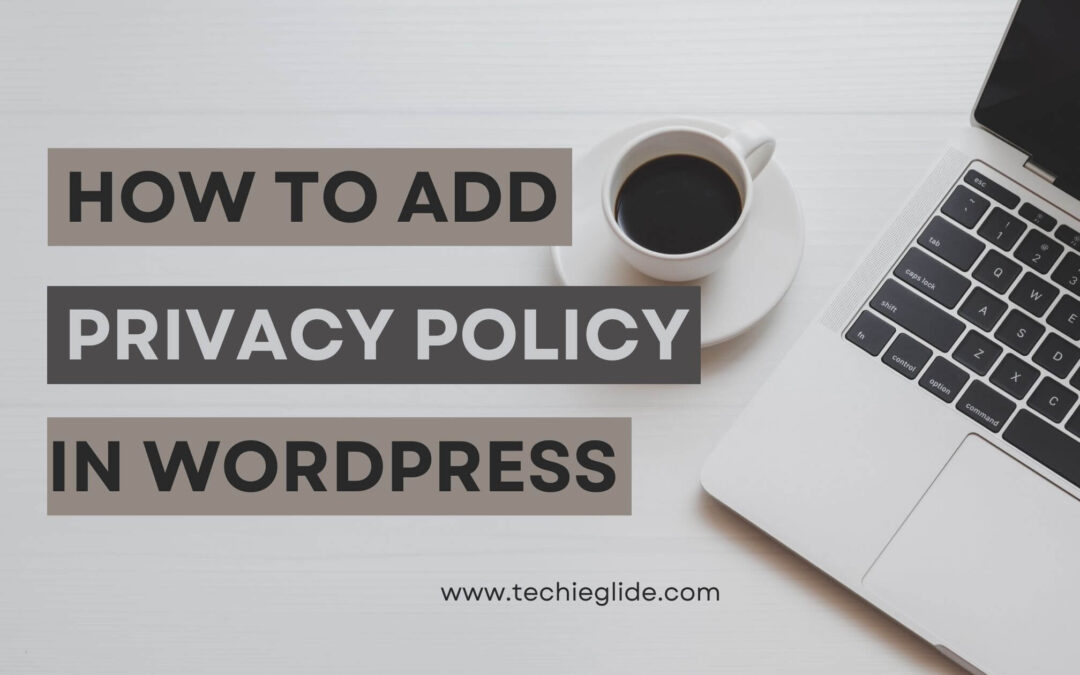 How to add privacy policy in wordpress