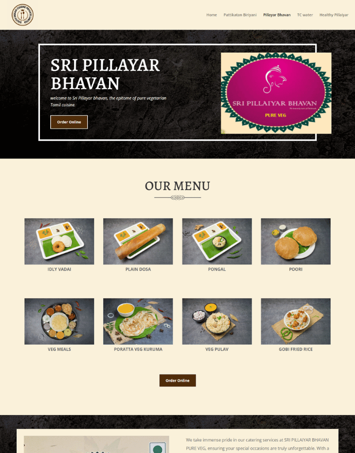 best food business website designer in tamilnadu 1