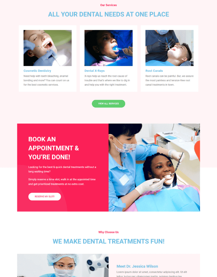 best website design service for dental clinic