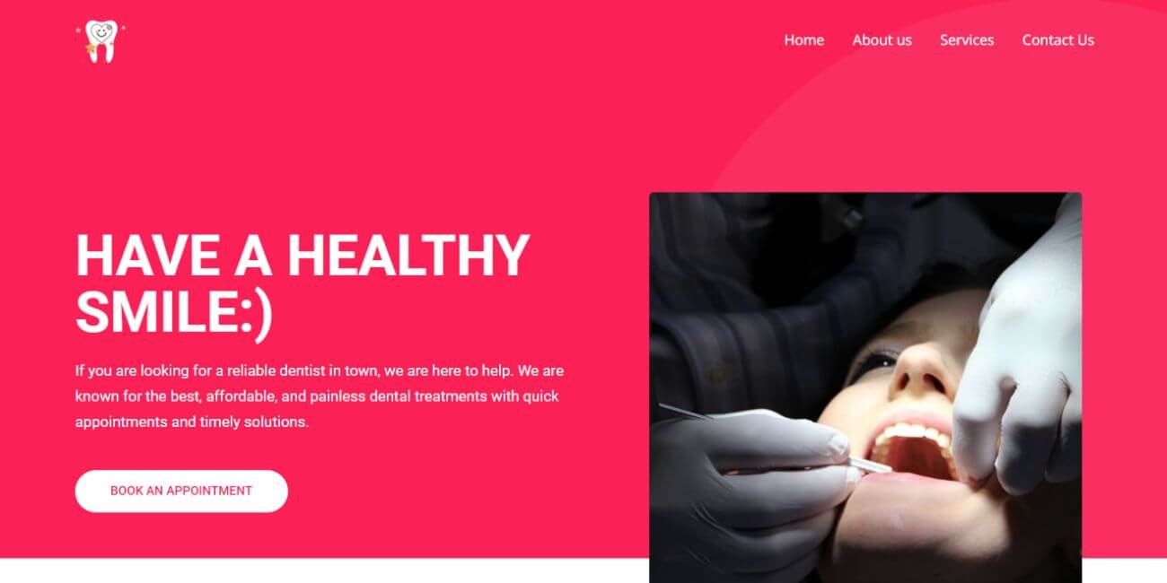 dental clinic business website