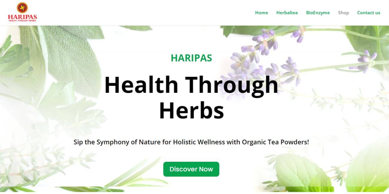 herbal products business website