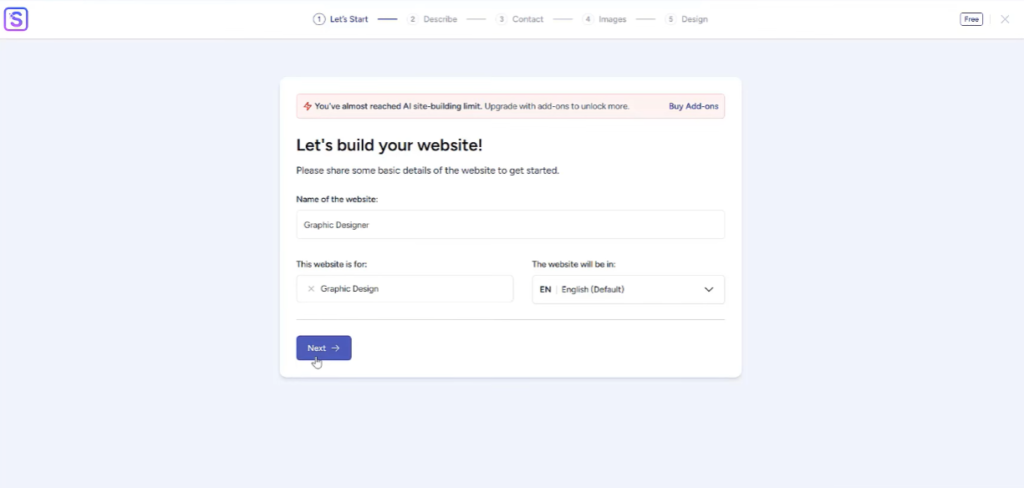 free AI Website Builder 11